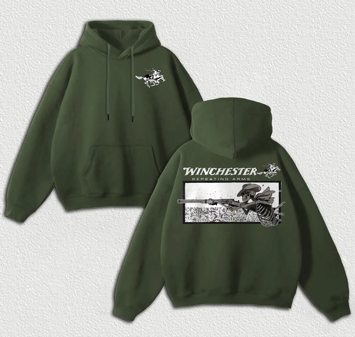 Winchester Repeating Arms Printed Fleece-lined Unisex Hoodie Image - 10