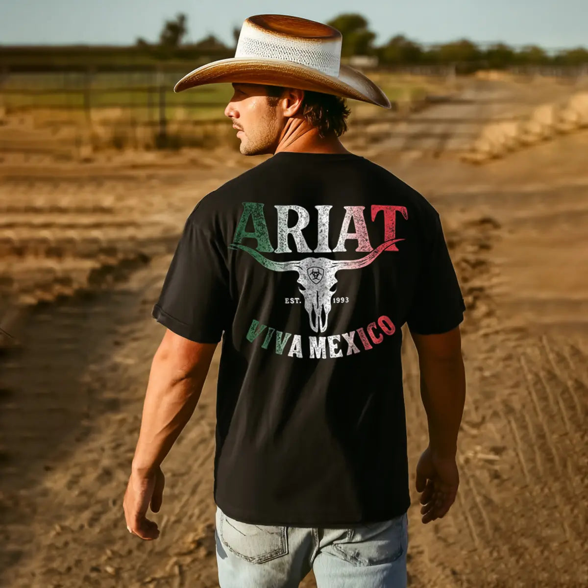Ariat Viva Mexico Printed Oversized Unisex T-shirt