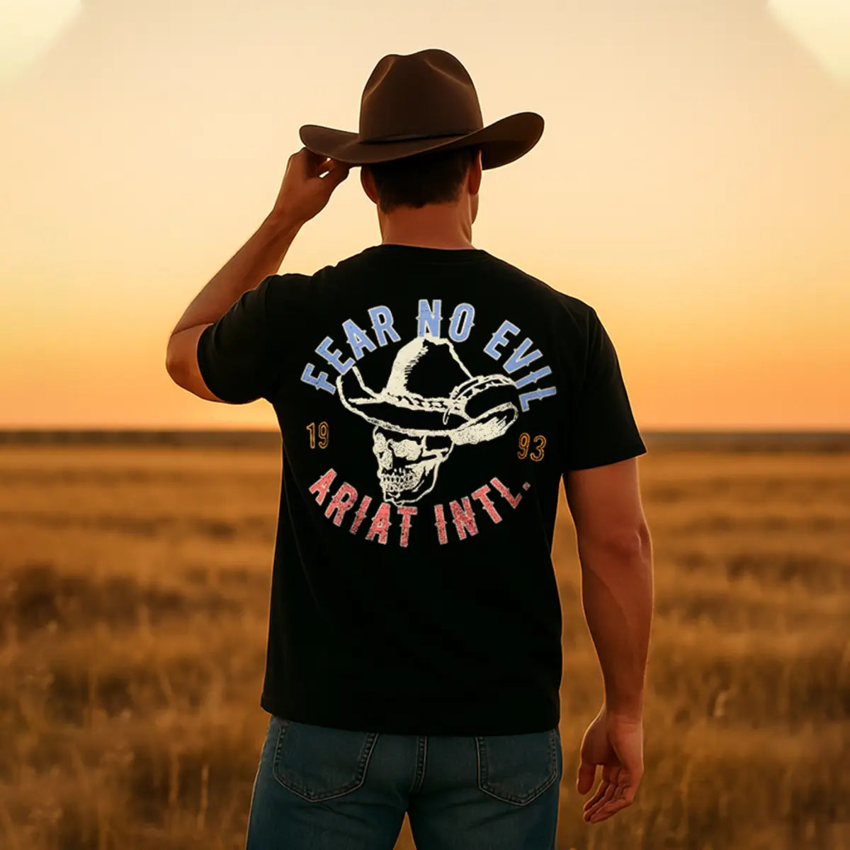 Fear No Evil Ariat Intl Printed Oversized Unisex T-shirt