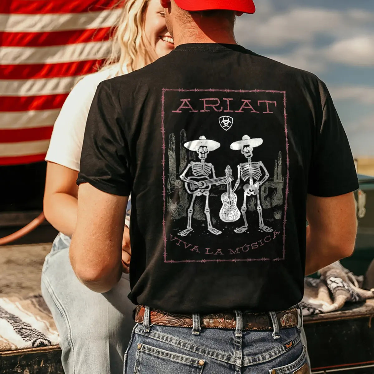 Ariat Viva La Música Printed Oversized Unisex T-shirts