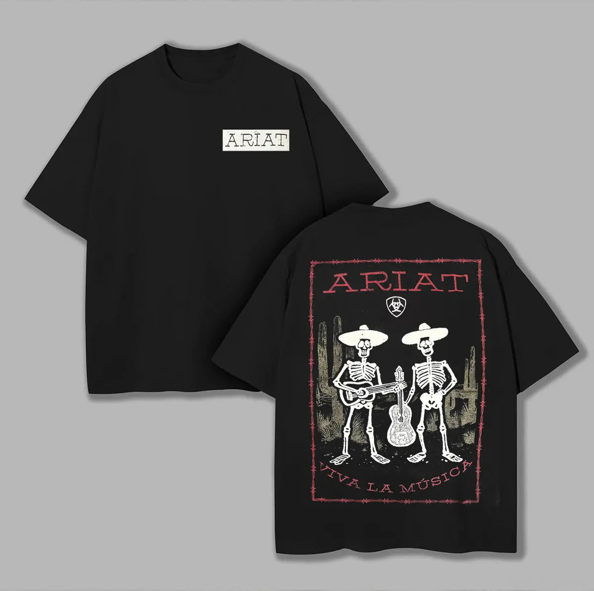Ariat Viva La Música Printed Oversized Unisex T-shirts