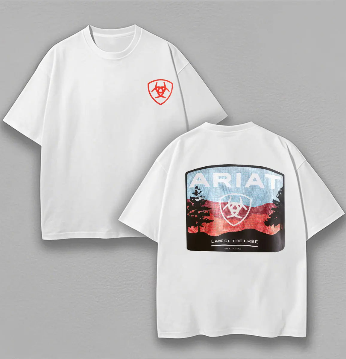Ariat Land Of The Free Printed Oversized Unisex T-shirts