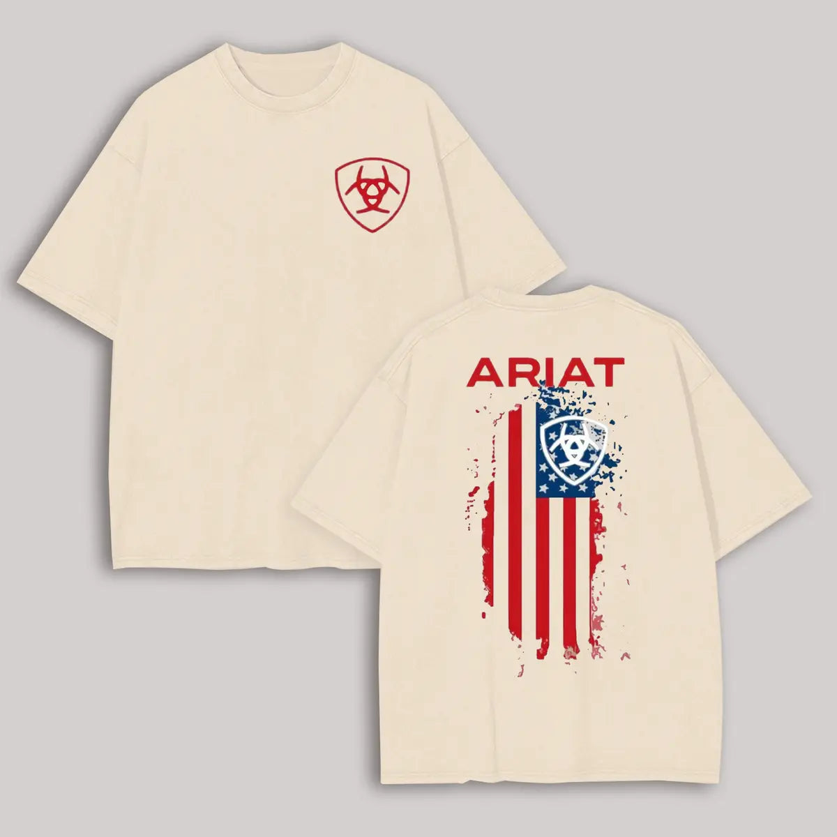 Ariat Flag Printed Oversized Unisex T-shirt