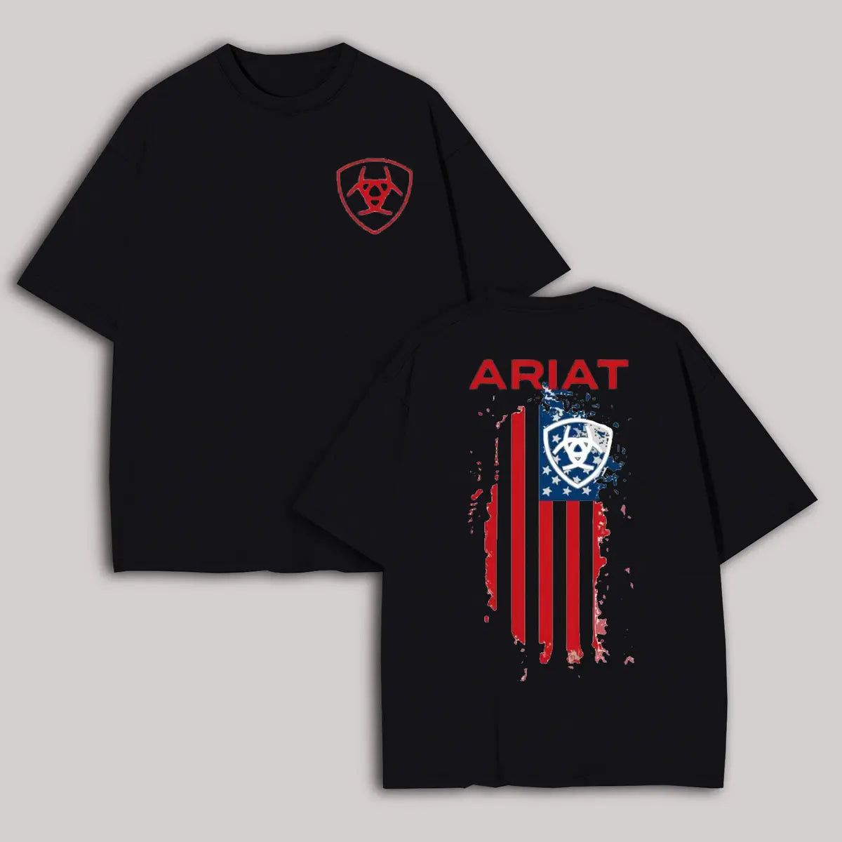 Ariat Flag Printed Oversized Unisex T-shirt