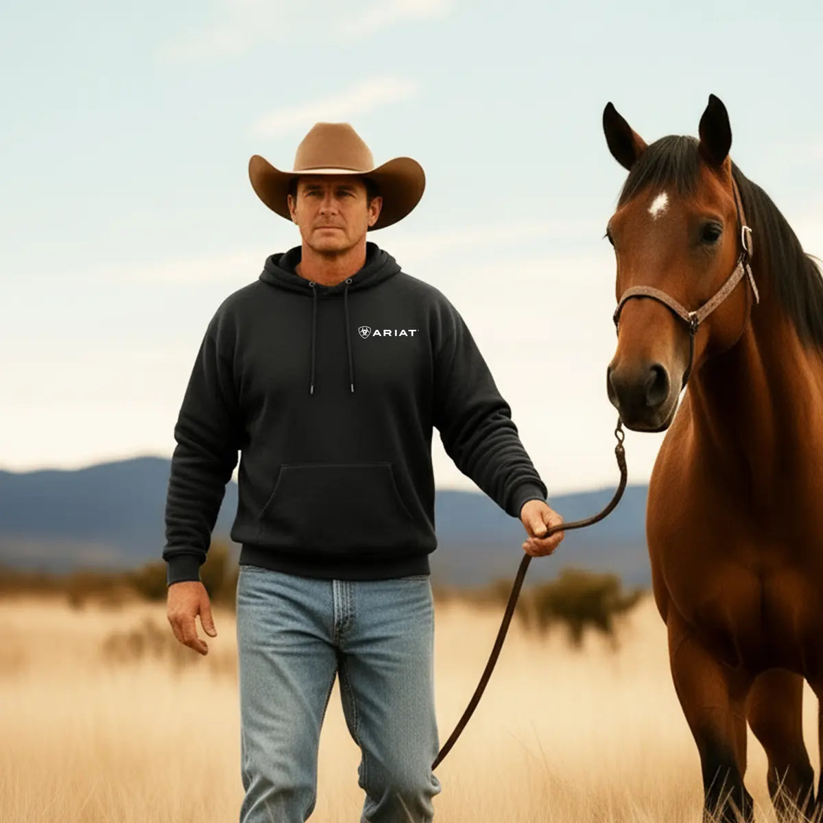 Ariat Western Printed Fleece-lined Unisex Hoodie