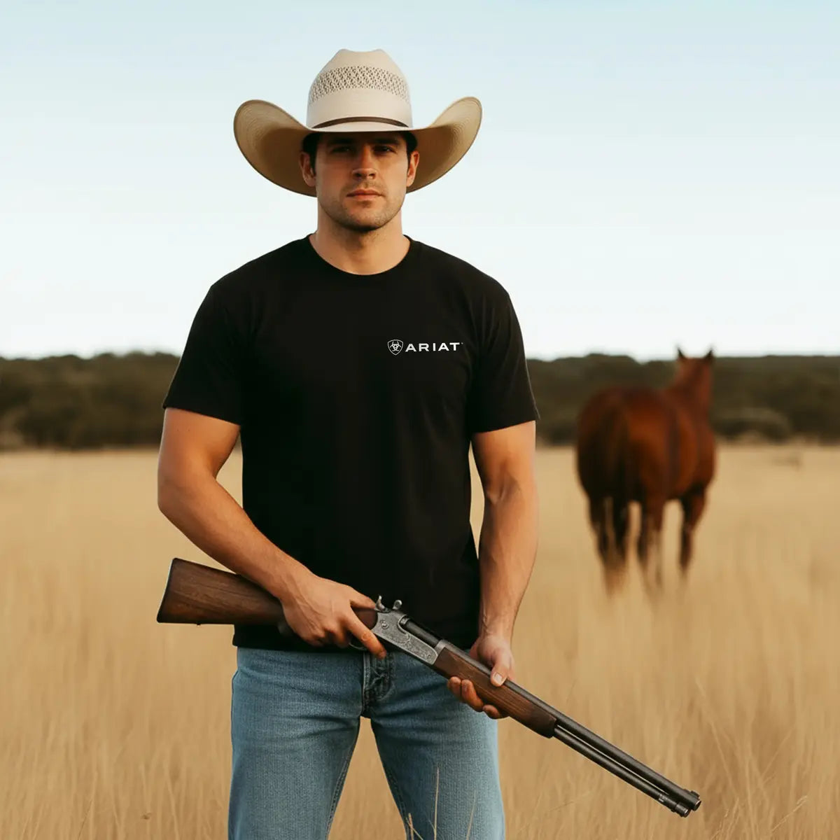 Ariat Flag Printed Oversized Unisex T-shirt