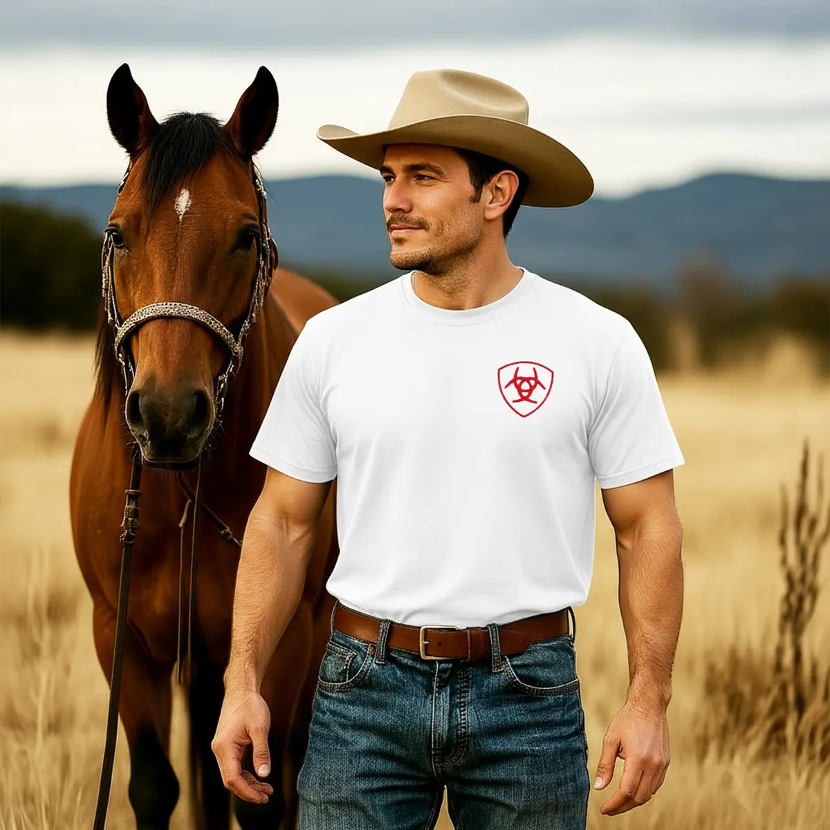 Ariat Flag Printed Oversized Unisex T-shirt
