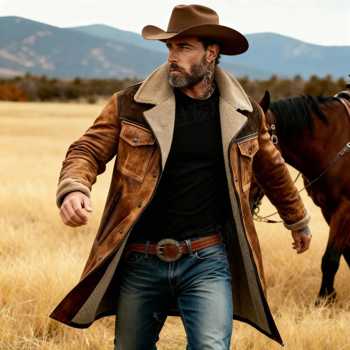 Suede Colorblock Pocket Zipper Jacket