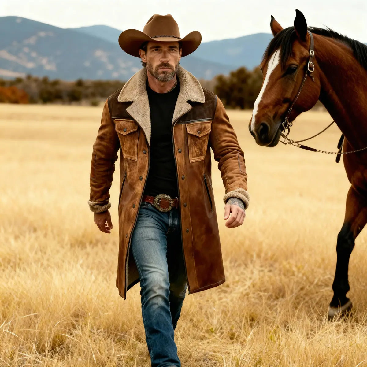 Suede Colorblock Pocket Zipper Jacket