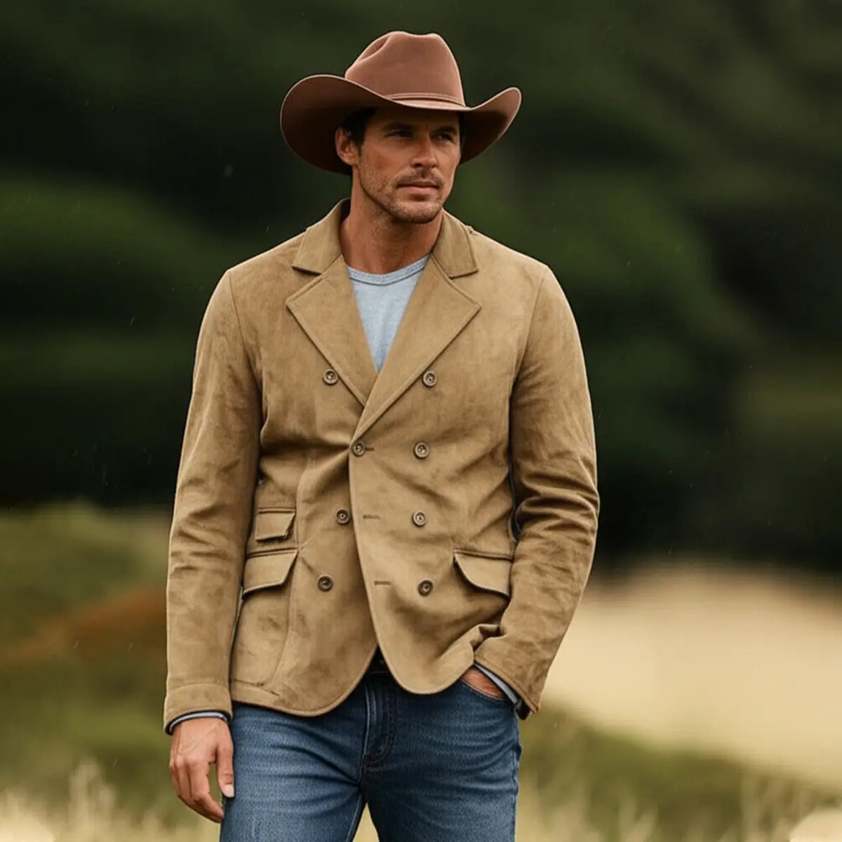 Solid Color Suit Jacket