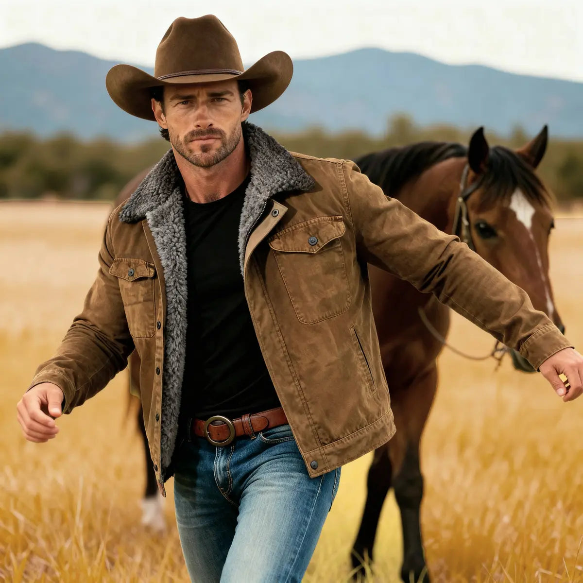 Solid Color Zippered Loose-Fitting Jacket