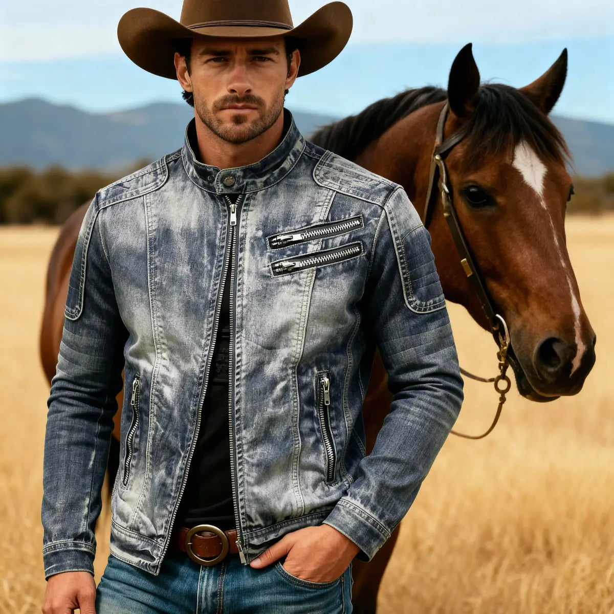 Vintage Oversized Stand Collar Zipper Jacket