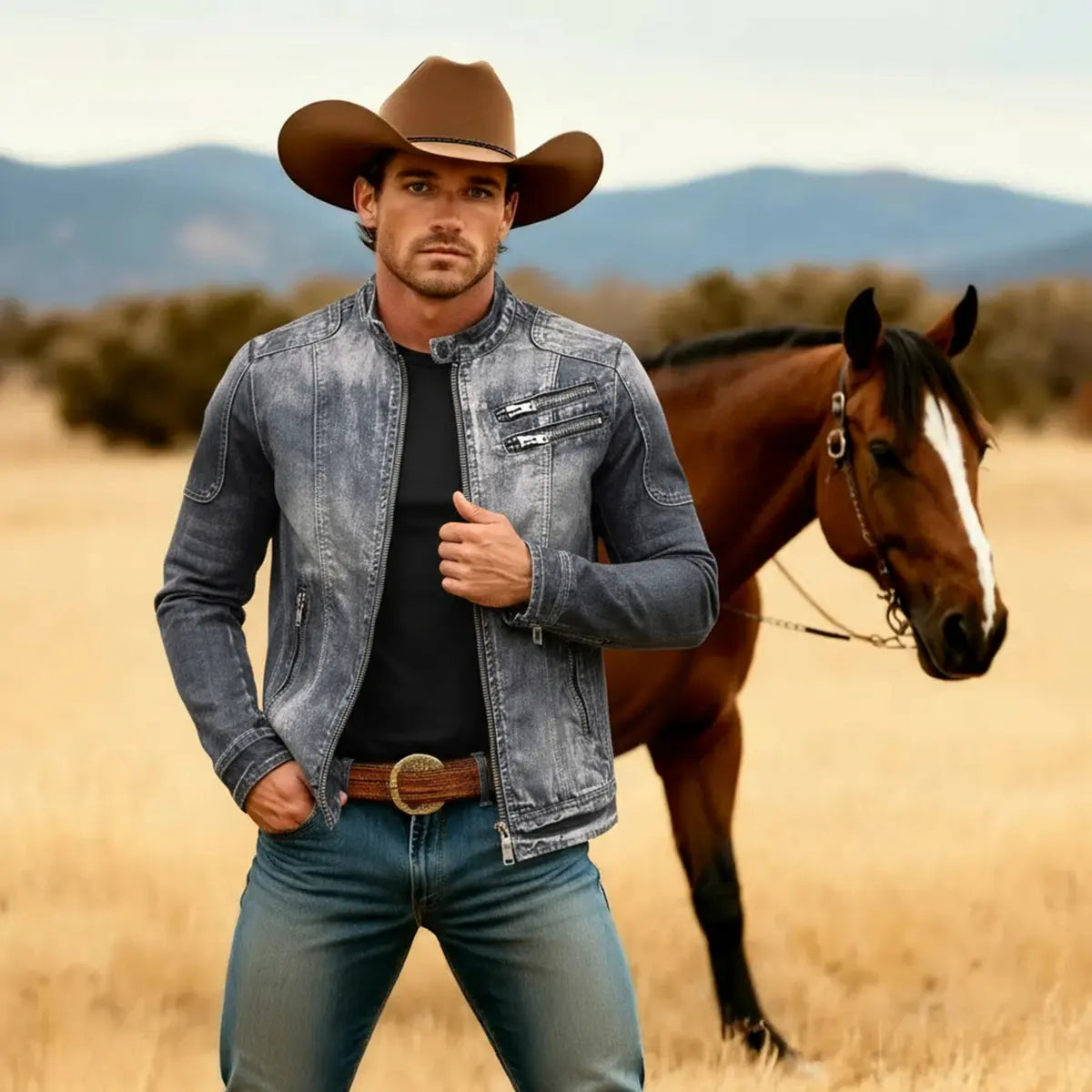 Vintage Oversized Stand Collar Zipper Jacket