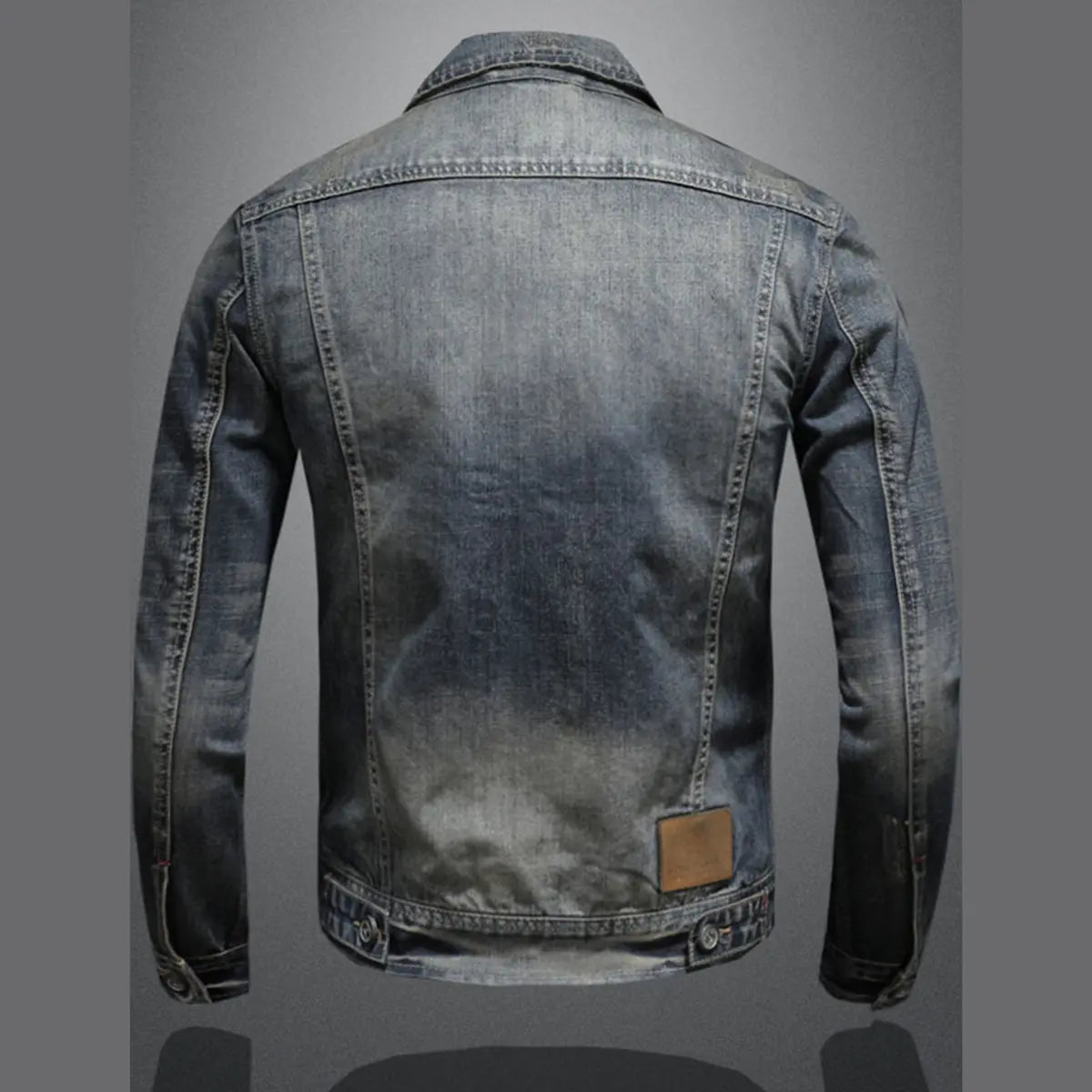 Vintage Oversized Stand Collar Zipper Jacket