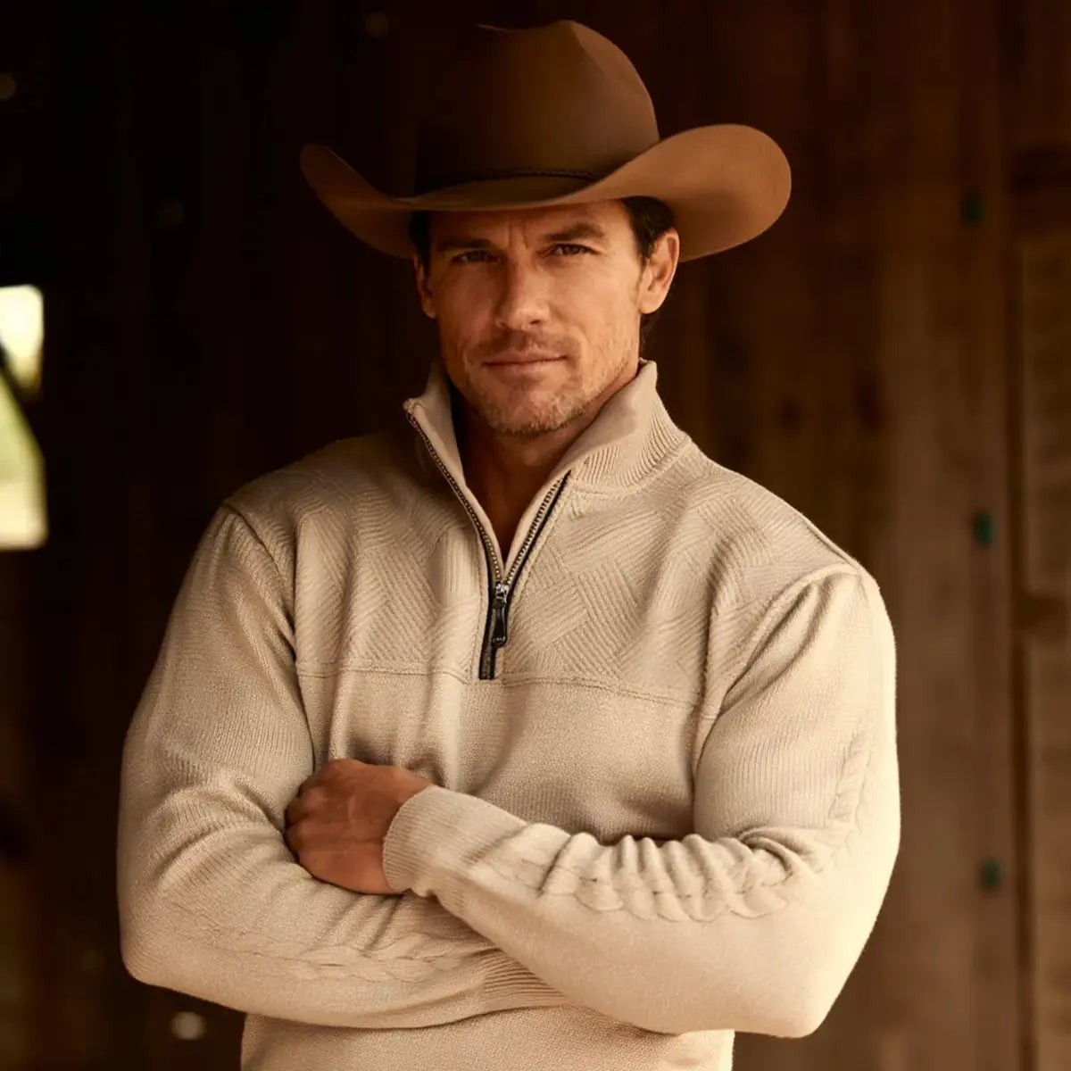 Retro Casual Stand Collar Zipper Pullover Oversized Knit Sweatshirt