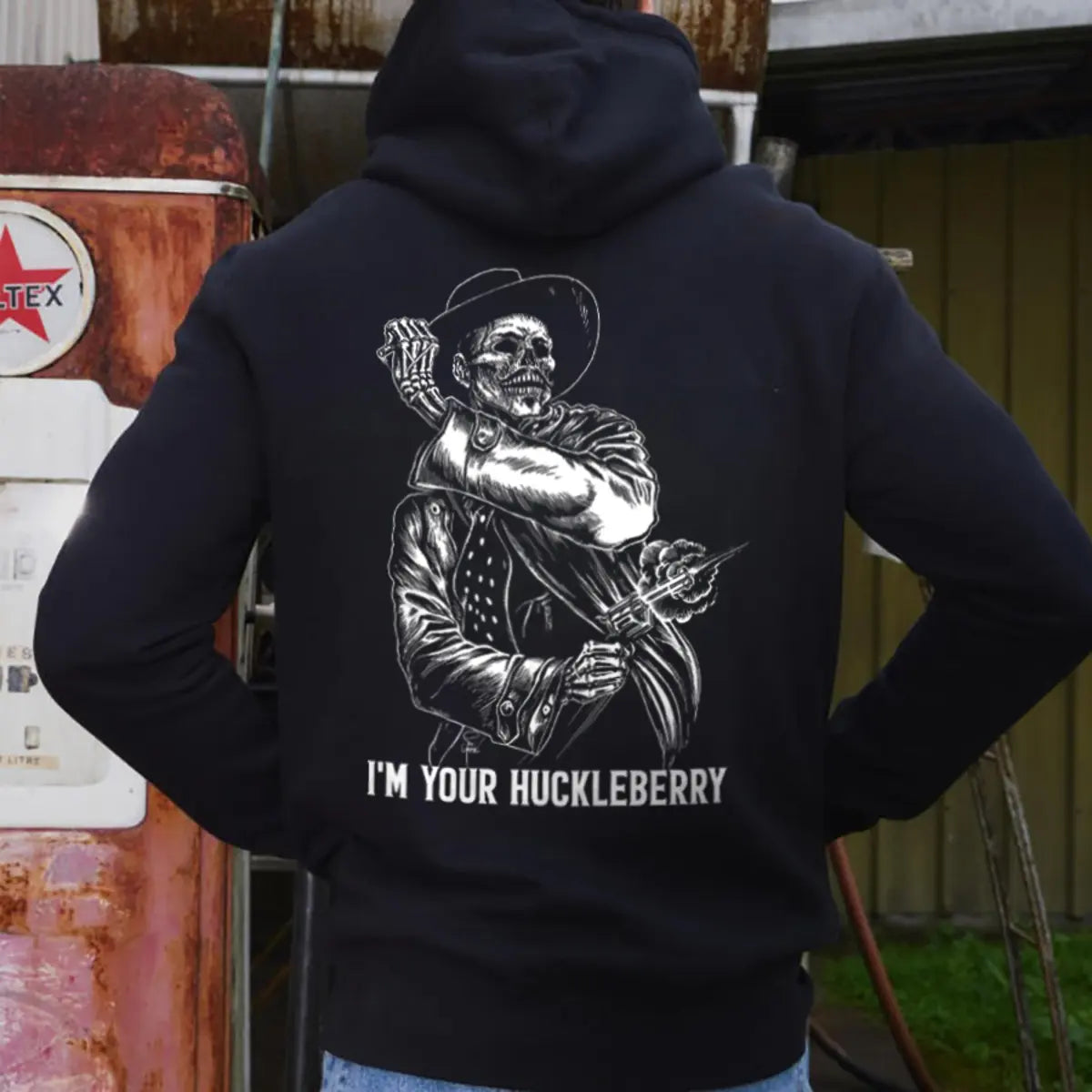 I'm Your Huckleberry Printed Fleece-lined Unisex Hoodie
