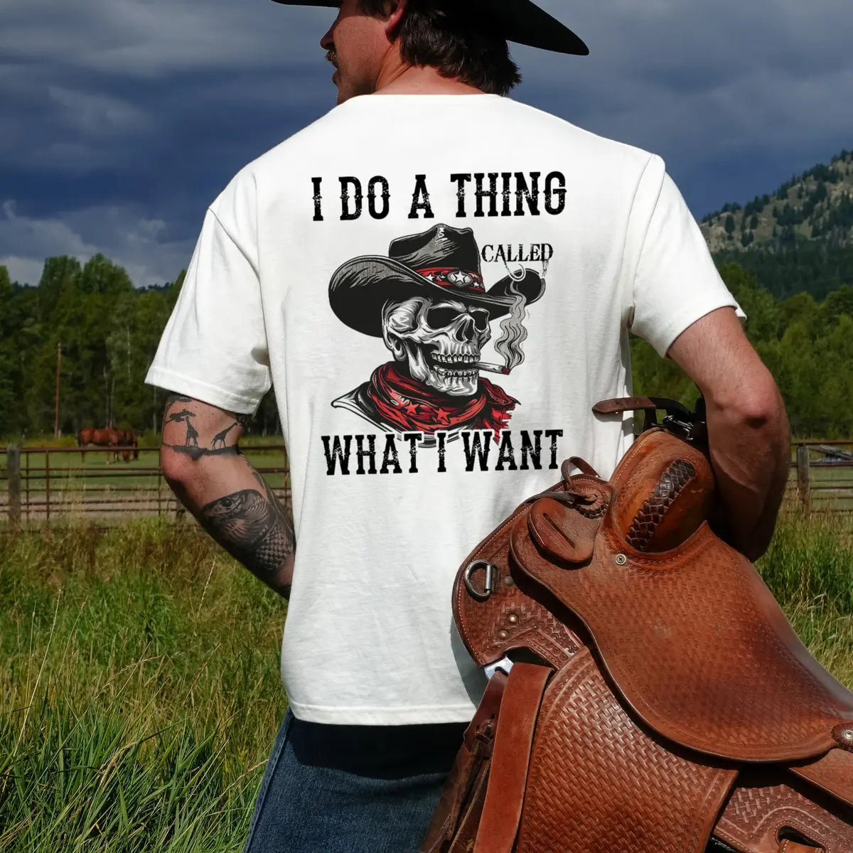 I Do A Thing Called What I Want Printed Oversized Unisex T-shirt