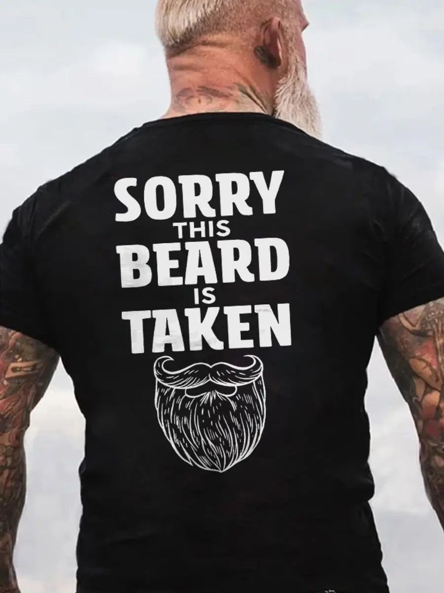 Viking Sorry This Beard Is Taken Printed Men's T-shirt