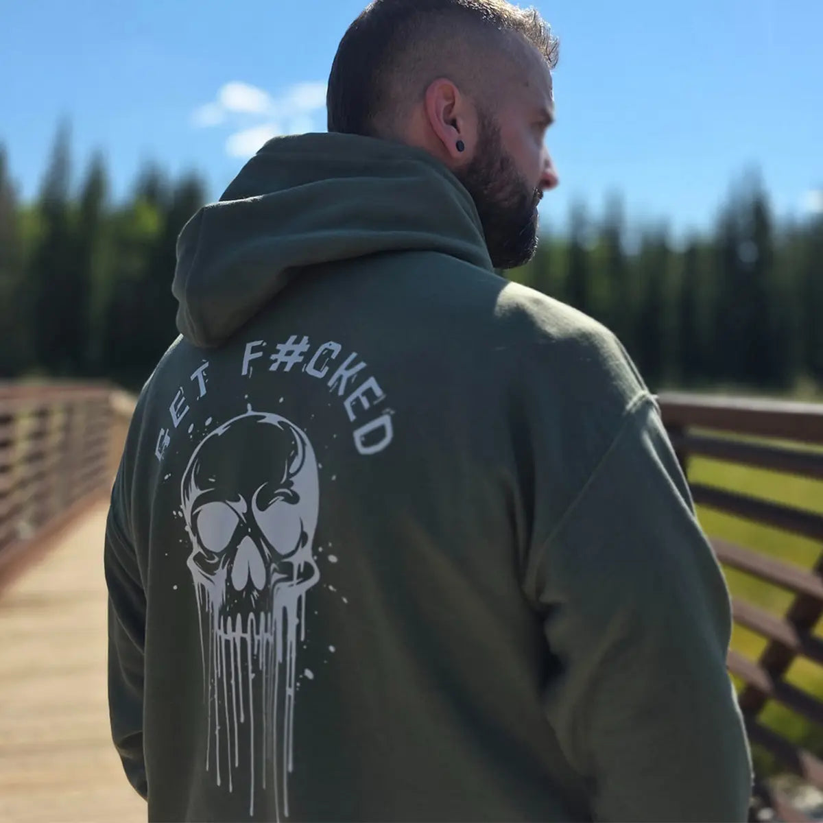 Get F Skull Printed Fleece-lined Unisex Hoodie