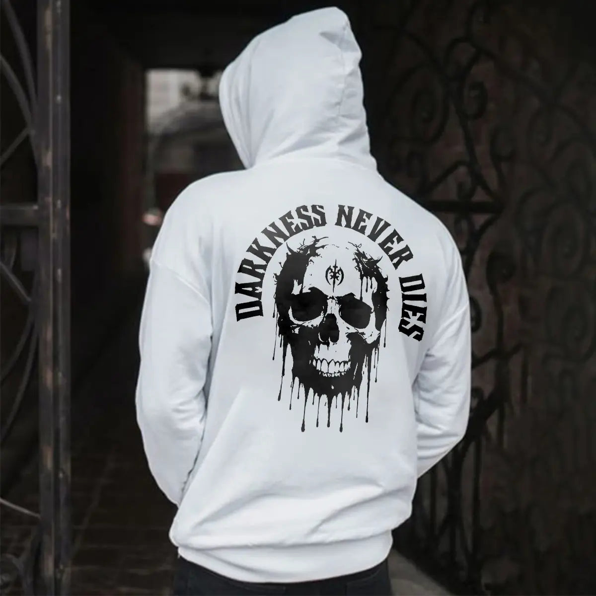 Darkness Never Dies Printed Fleece-lined Unisex Hoodie