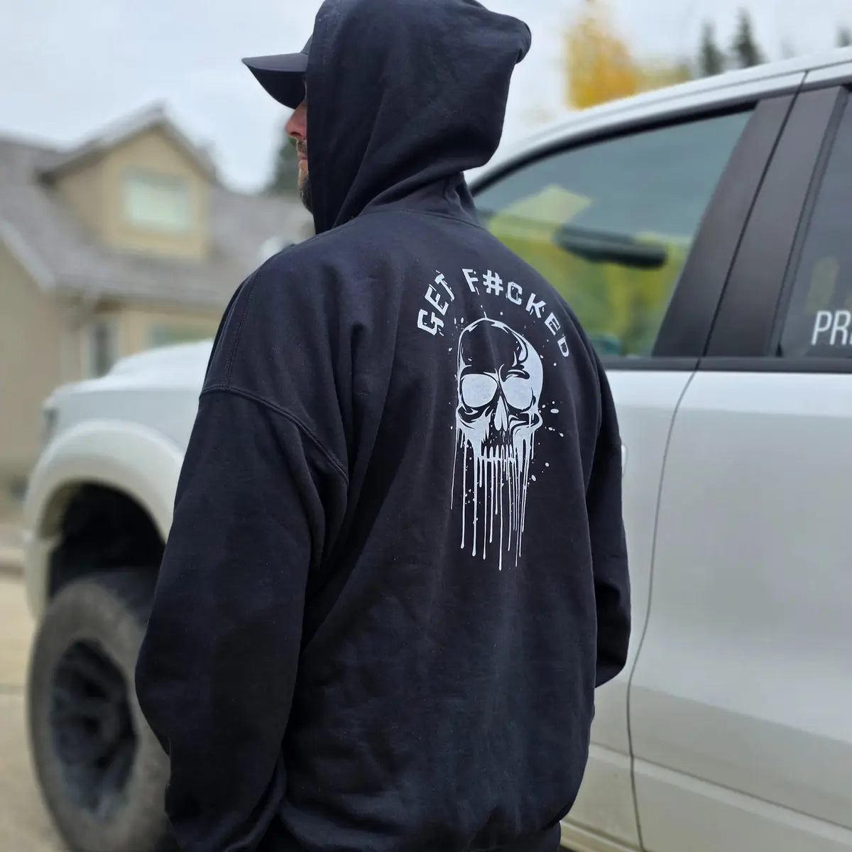 Get F Skull Printed Fleece-lined Unisex Hoodie