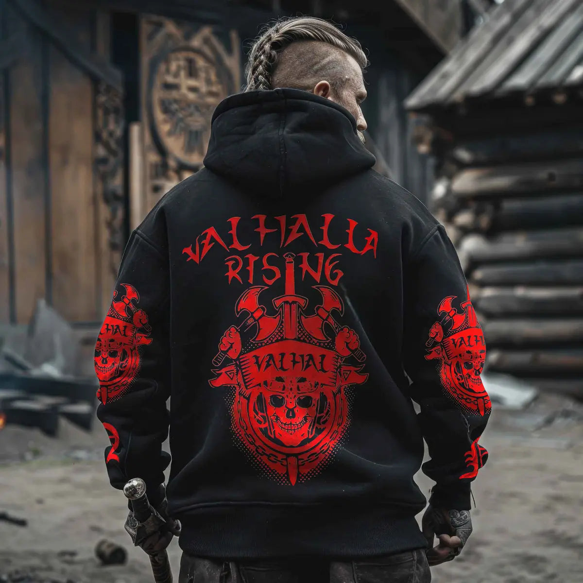 Valhalla Rising Printed Fleece-lined Unisex Hoodie