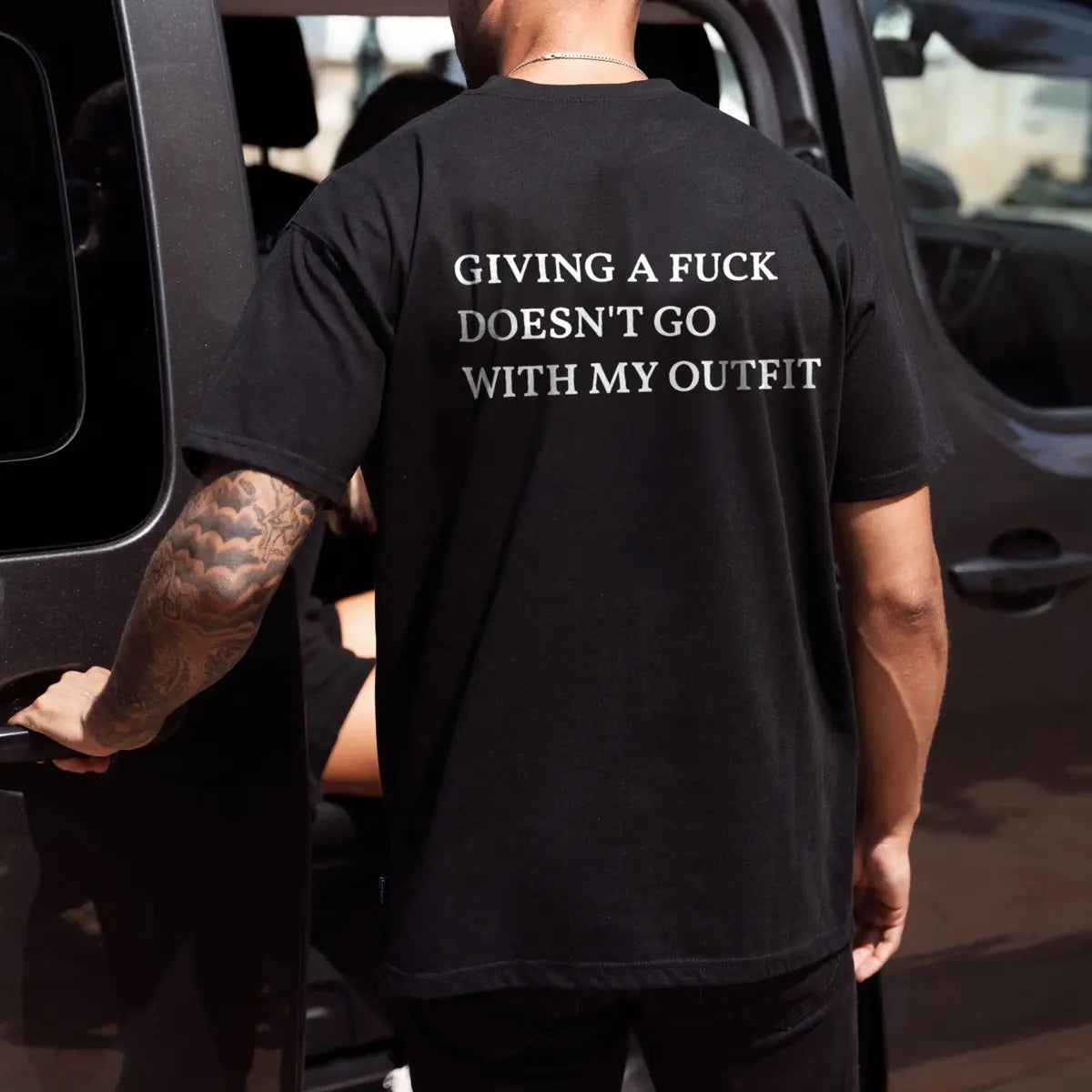 Giving A F Doesn't Go With My Outfit Printed Men's T-Shirt