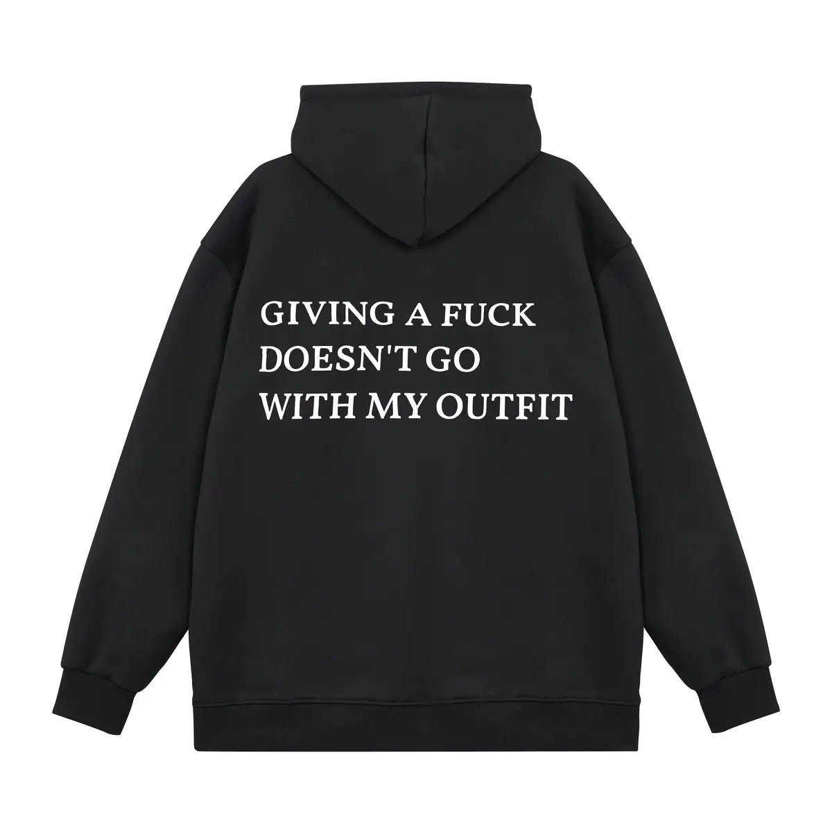 Giving A F Doesn't Go With My Outfit Printed Men's Thickened Hoodie