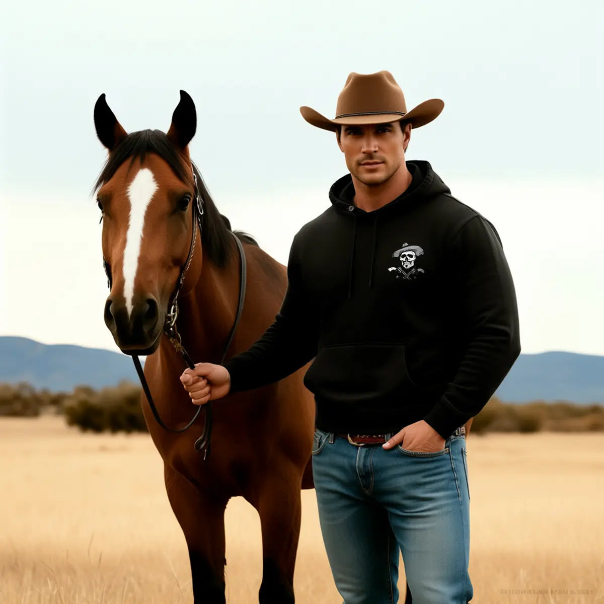 Say When I'm Your Huckleberry Printed Fleece-lined Unisex Hoodie