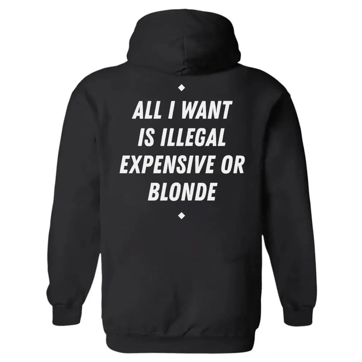 All I Want Is Illegal Expensive Or Blonde Printed Fleece-lined Unisex Hoodie Image - 3