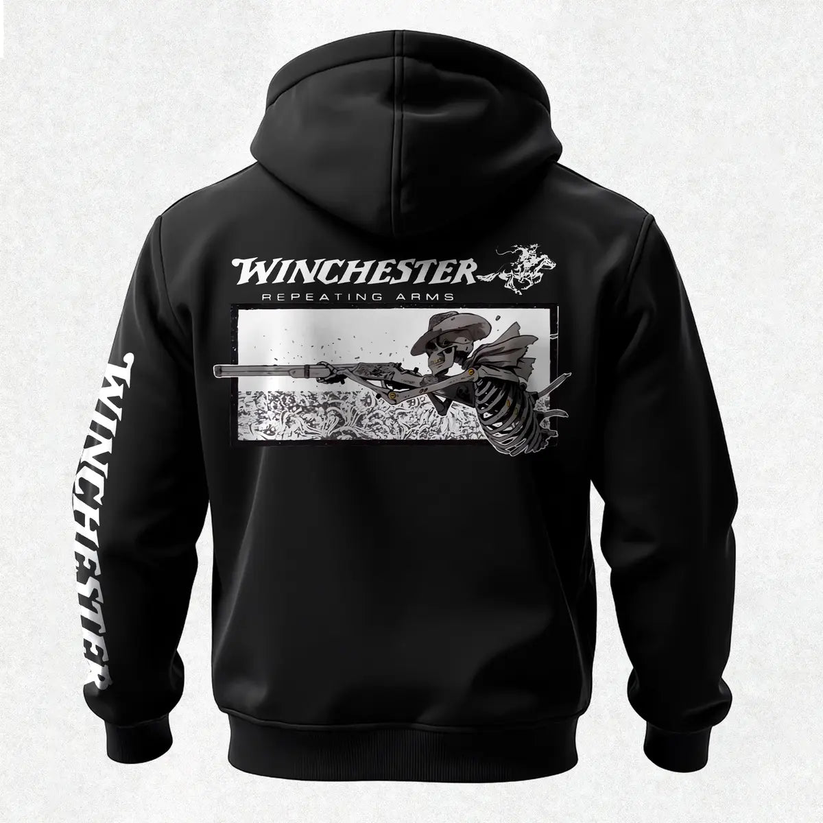 Winchester Repeating Arms Printed Zippered Hooded Fleece Cardigan
