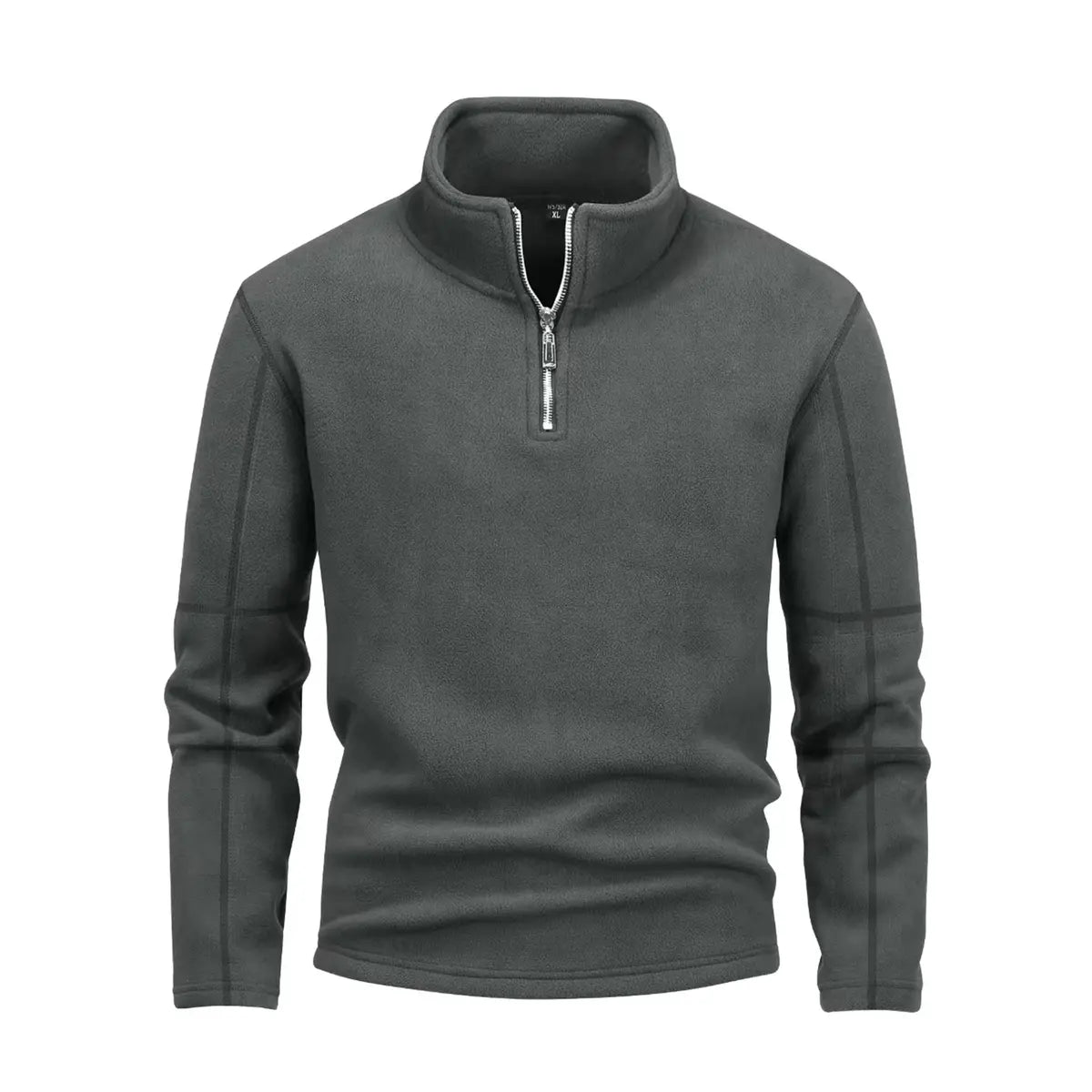 Solid Color Warm Fleece Thickened Zipper Sweatshirt