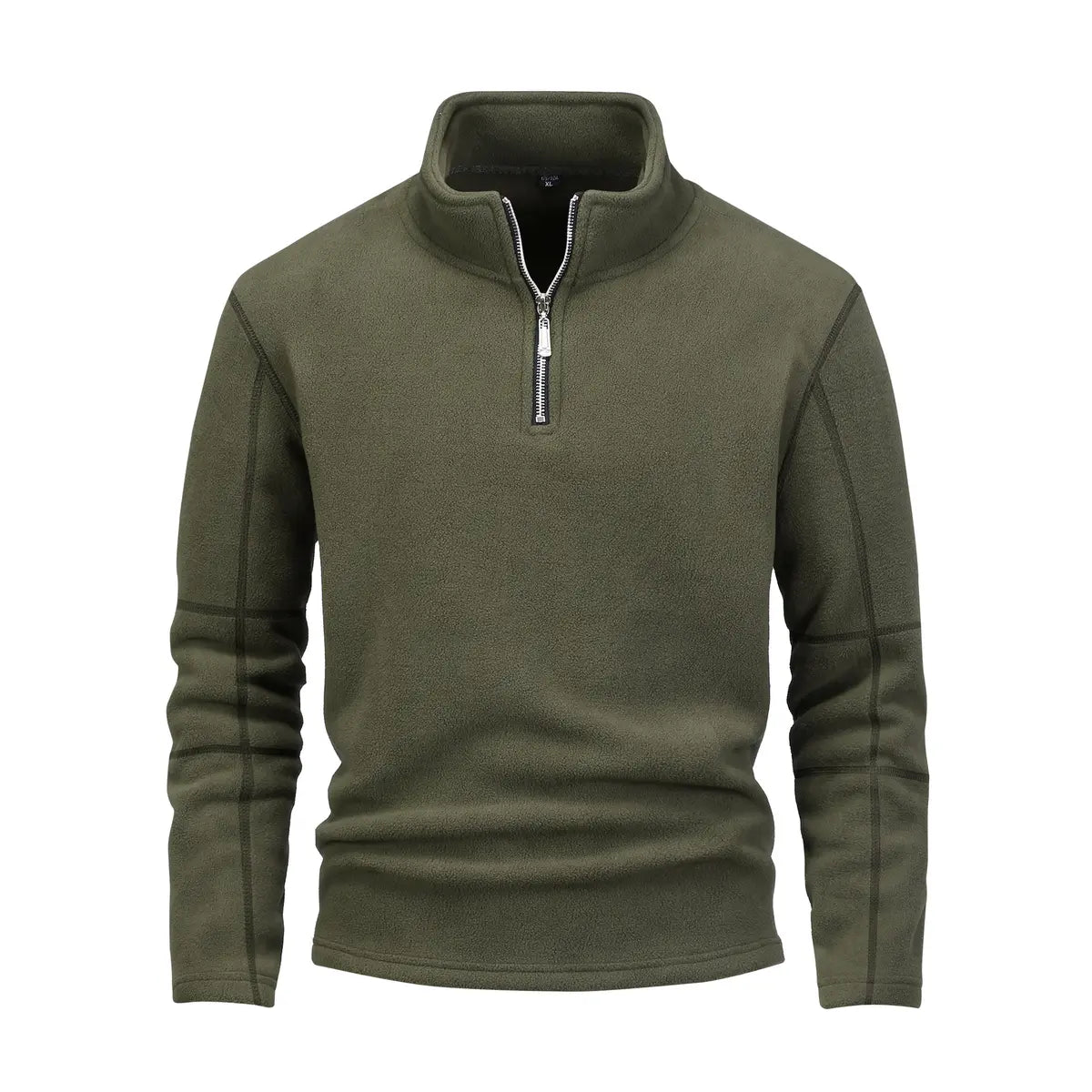 Solid Color Warm Fleece Thickened Zipper Sweatshirt