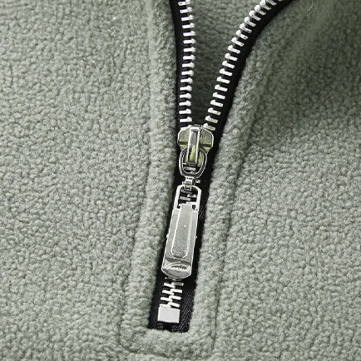 Solid Color Warm Fleece Thickened Zipper Sweatshirt