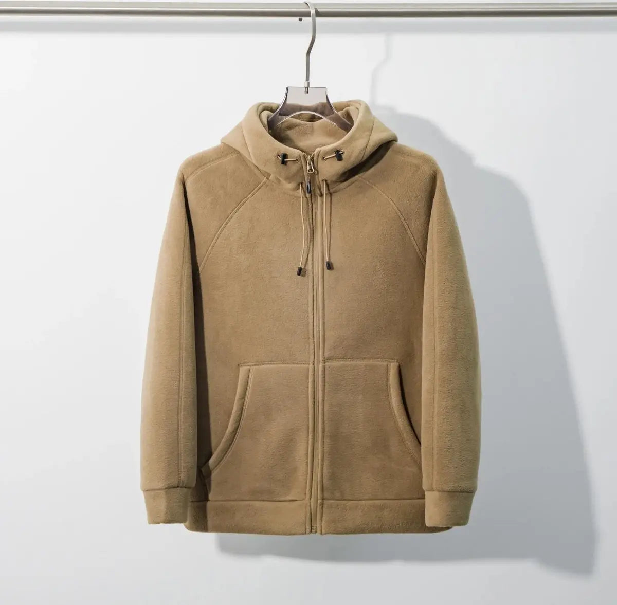 Double-sided Fleece Winter Thickened Warm Zipper Hoodie