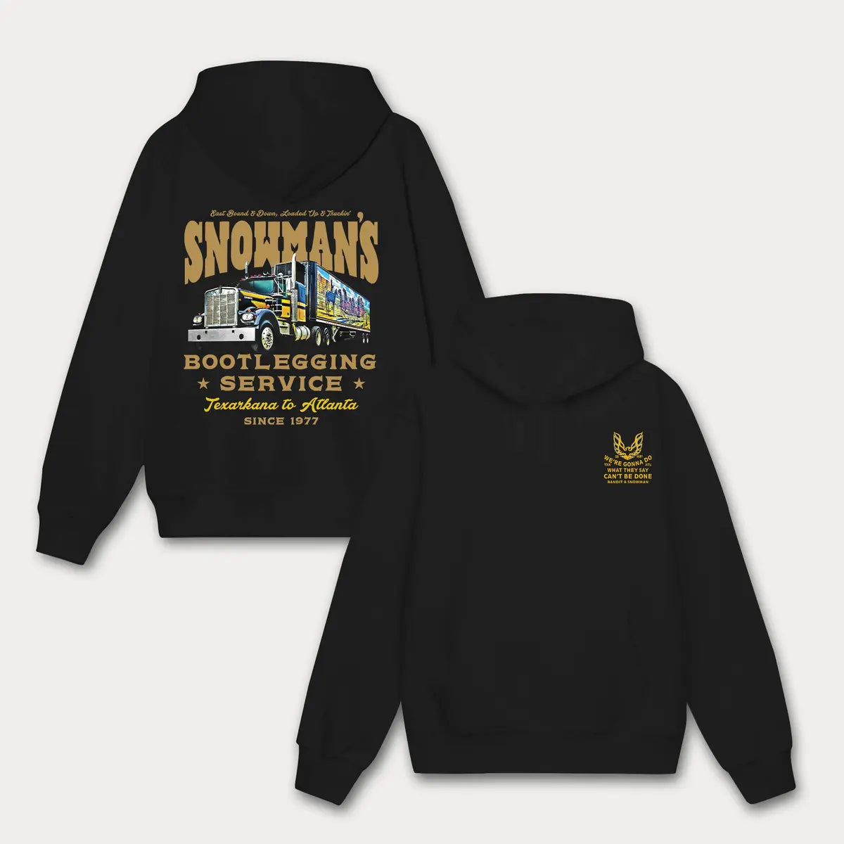 Snowman's Bootlegging Service Printed Fleece-lined Unisex Hoodie