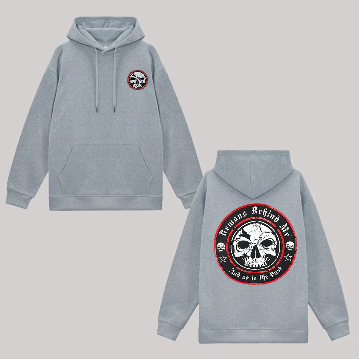 Demons Behind Me And So Is The Past Printed Fleece-lined Unisex Hoodie