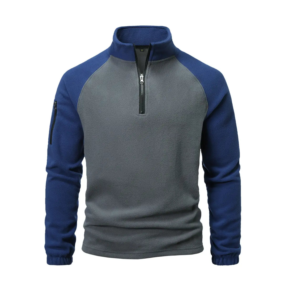 Tactical Fleece-Lined Thermal Pullover Zipper Sweatshirt