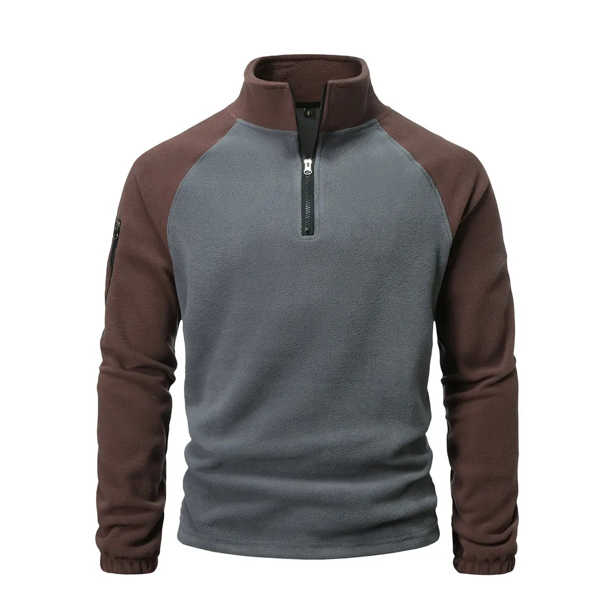 Tactical Fleece-Lined Thermal Pullover Zipper Sweatshirt