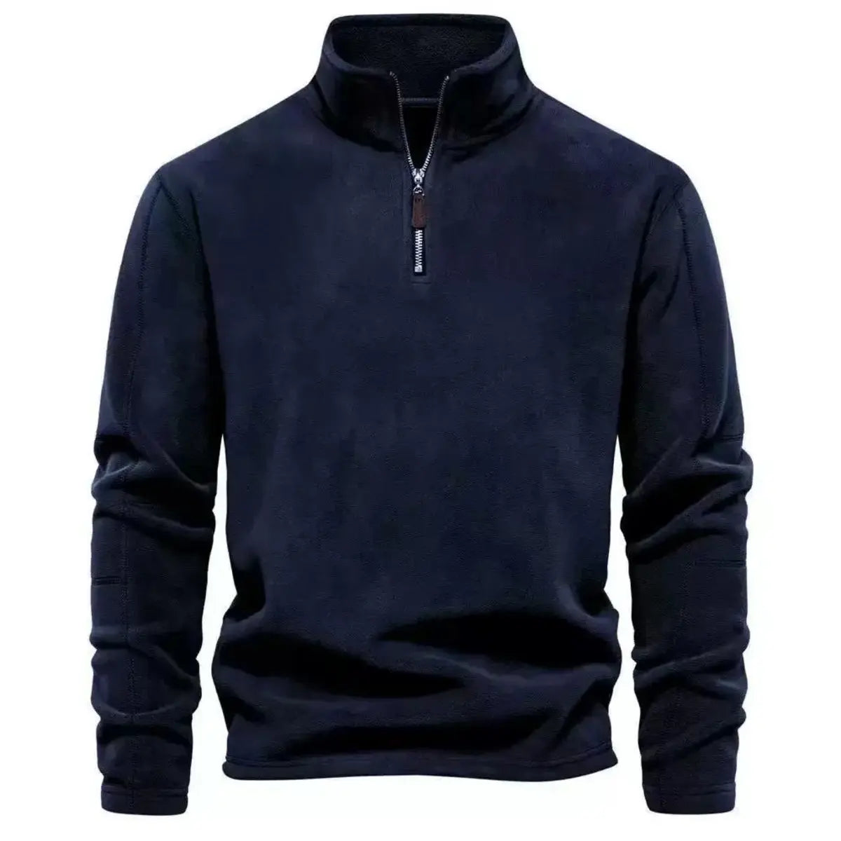 Fleece-Lined Winter Warmth Pullover Zipper Sweatshirt