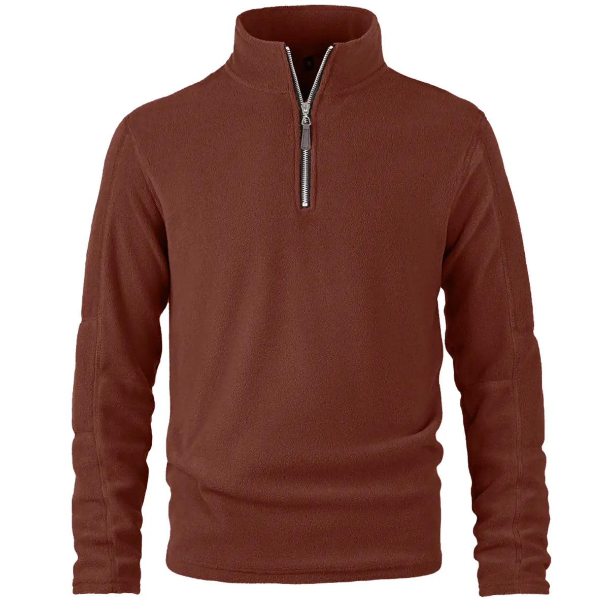 Fleece-Lined Winter Warmth Pullover Zipper Sweatshirt