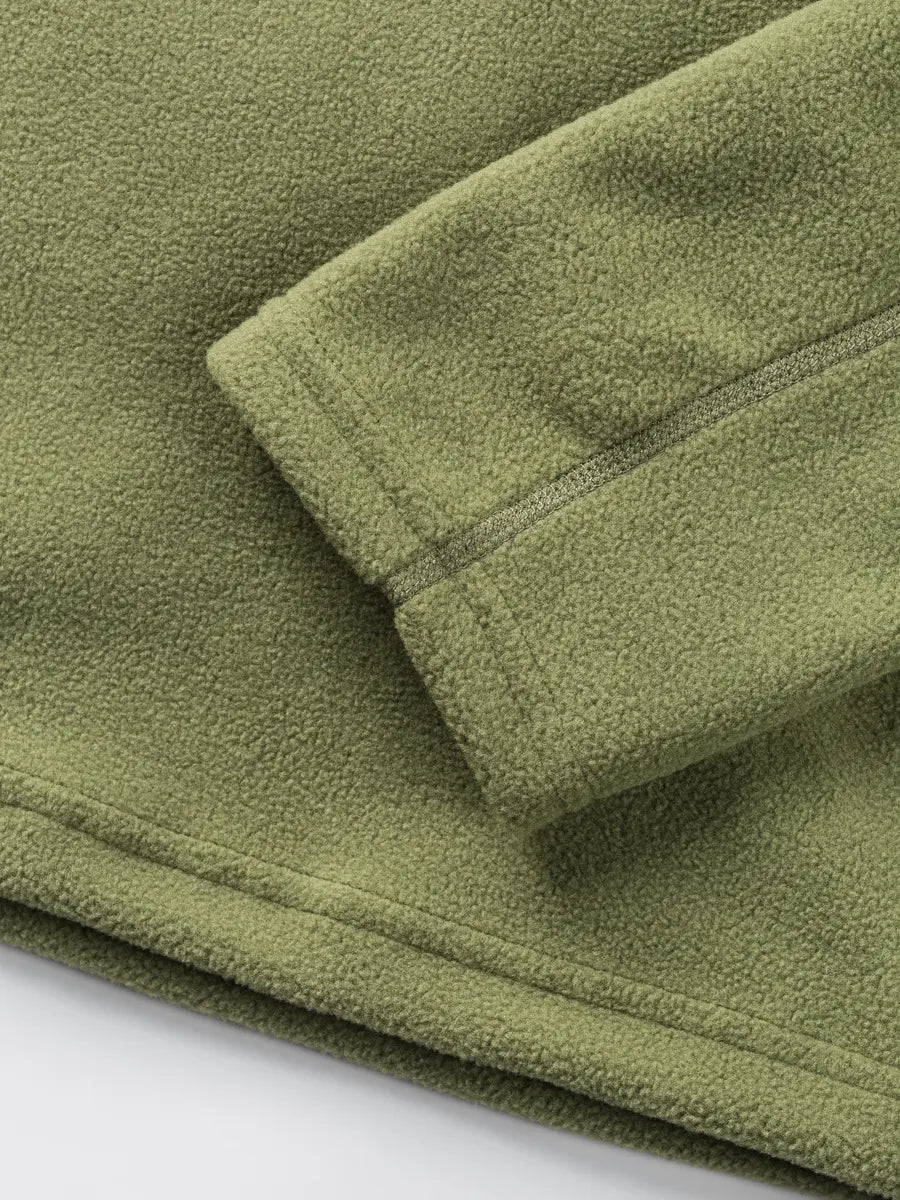 Fleece-Lined Winter Warmth Pullover Zipper Sweatshirt