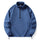 Fleece-Lined Stand Collar Solid Color Windproof Warm Zipper Jacket