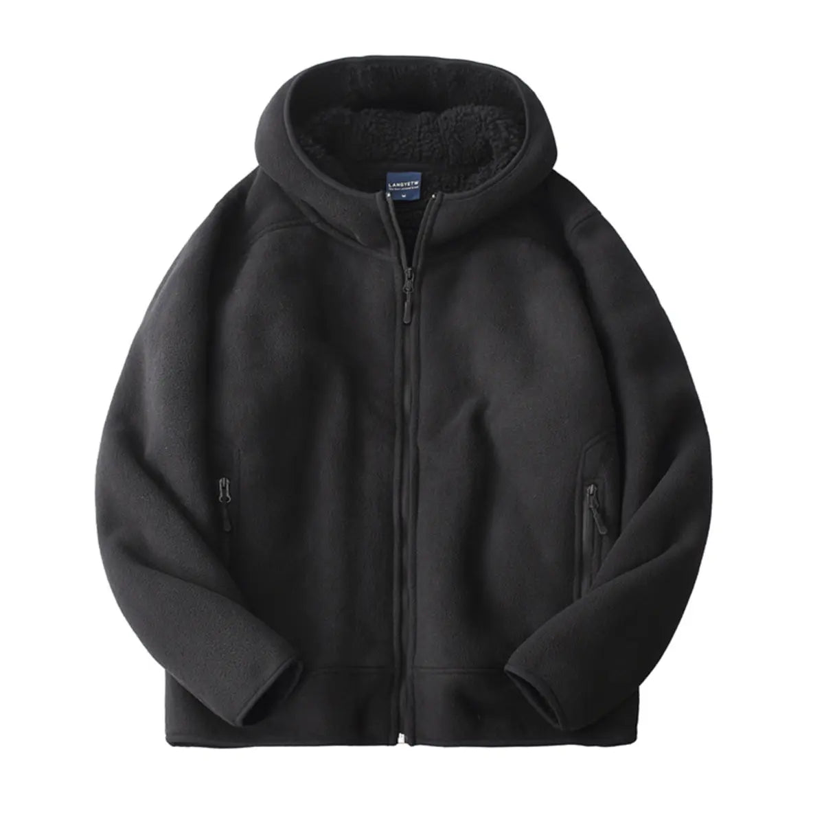 Thickened Fleece-Lined Zipper Outdoor Casual Shearling Hoodie