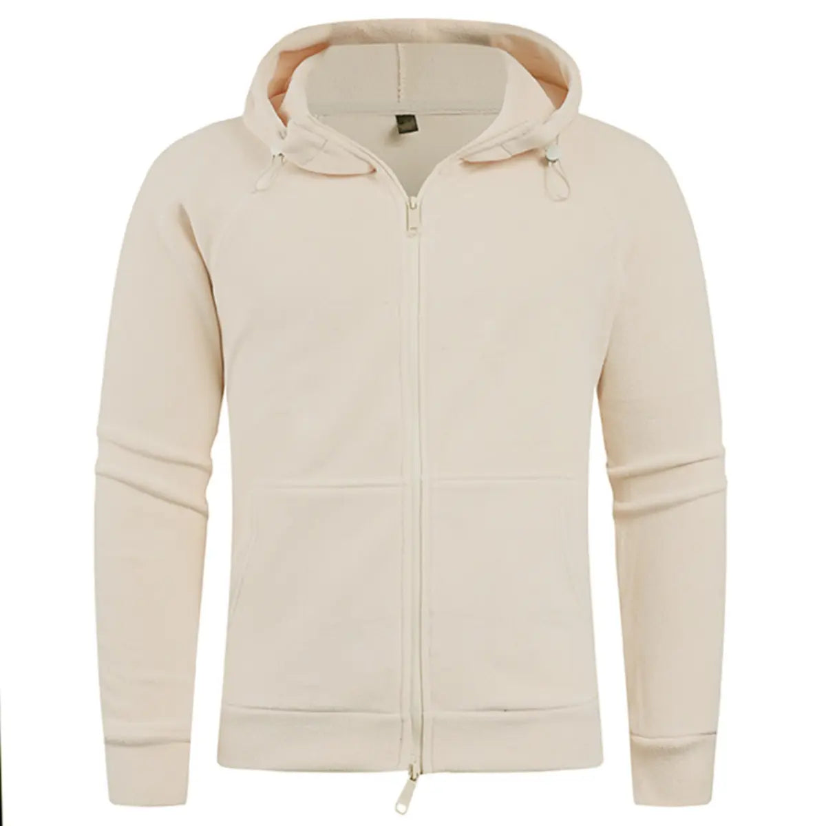 Double-Sided Fleece Casual Zipper Hoodie