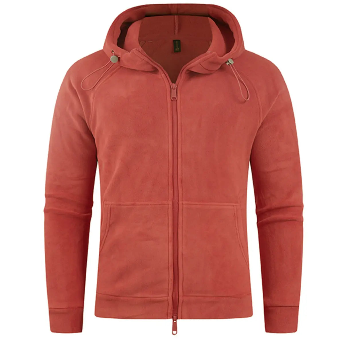 Double-Sided Fleece Casual Zipper Hoodie