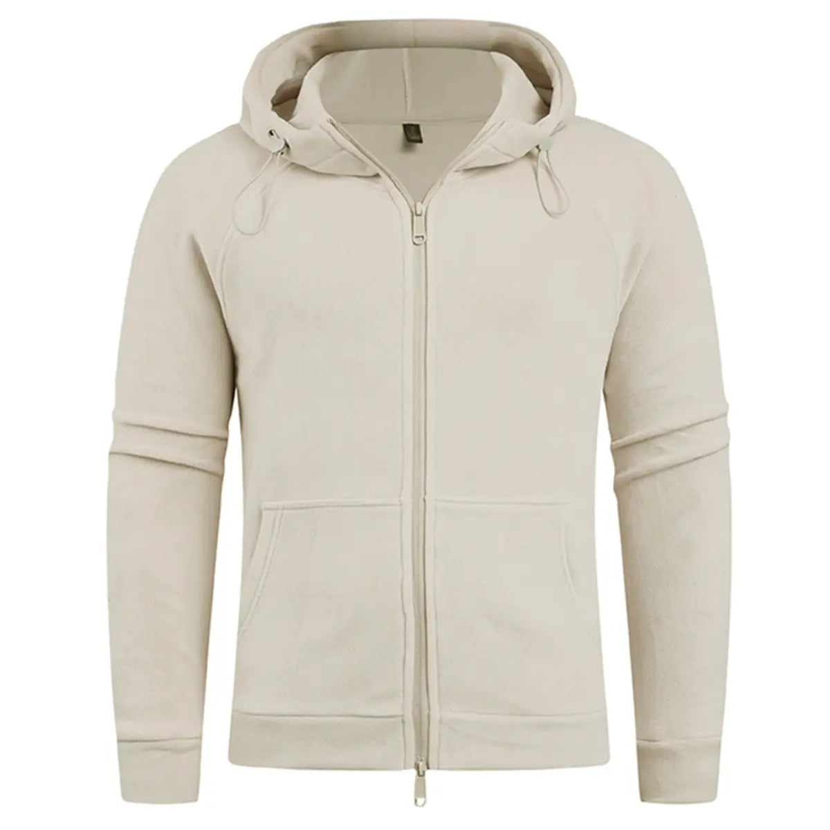 Double-Sided Fleece Casual Zipper Hoodie