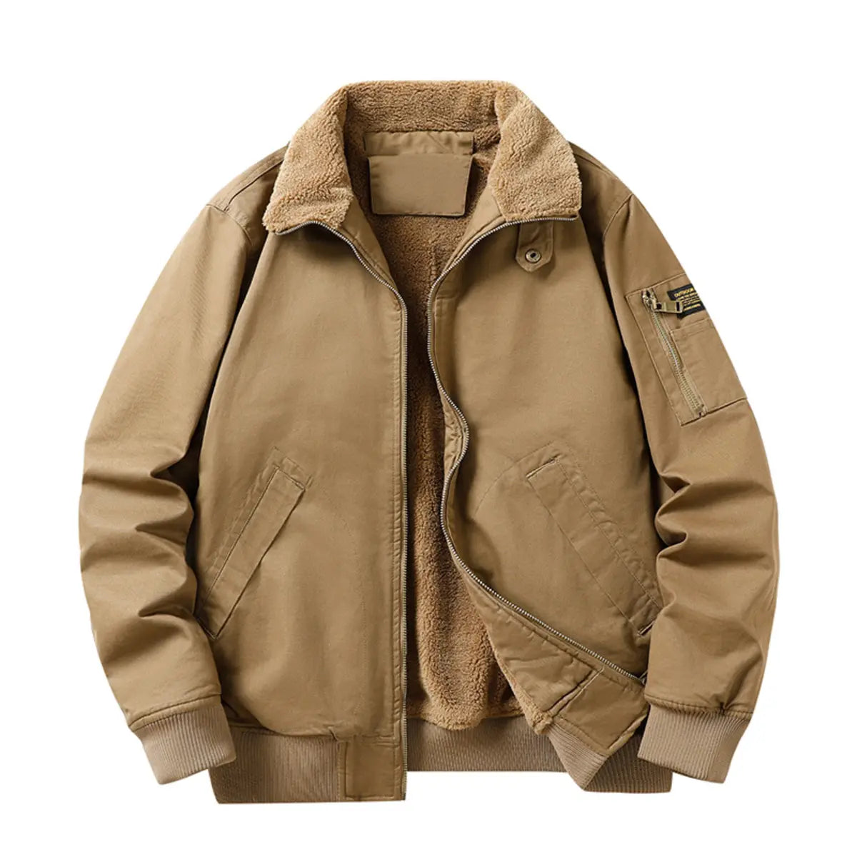 Winter Fleece-Lined Thickened Warmth Pilot Jacket