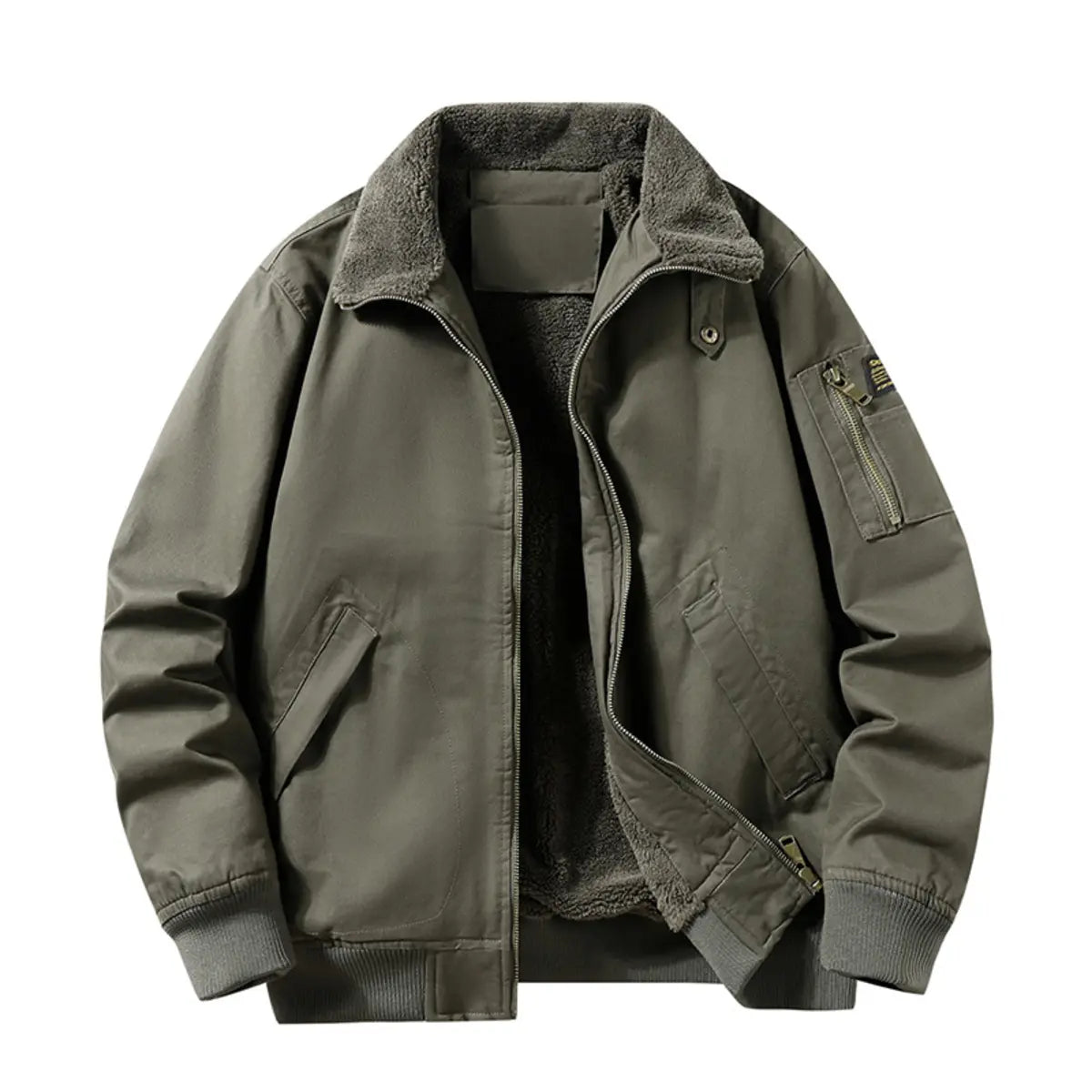 Winter Fleece-Lined Thickened Warmth Pilot Jacket