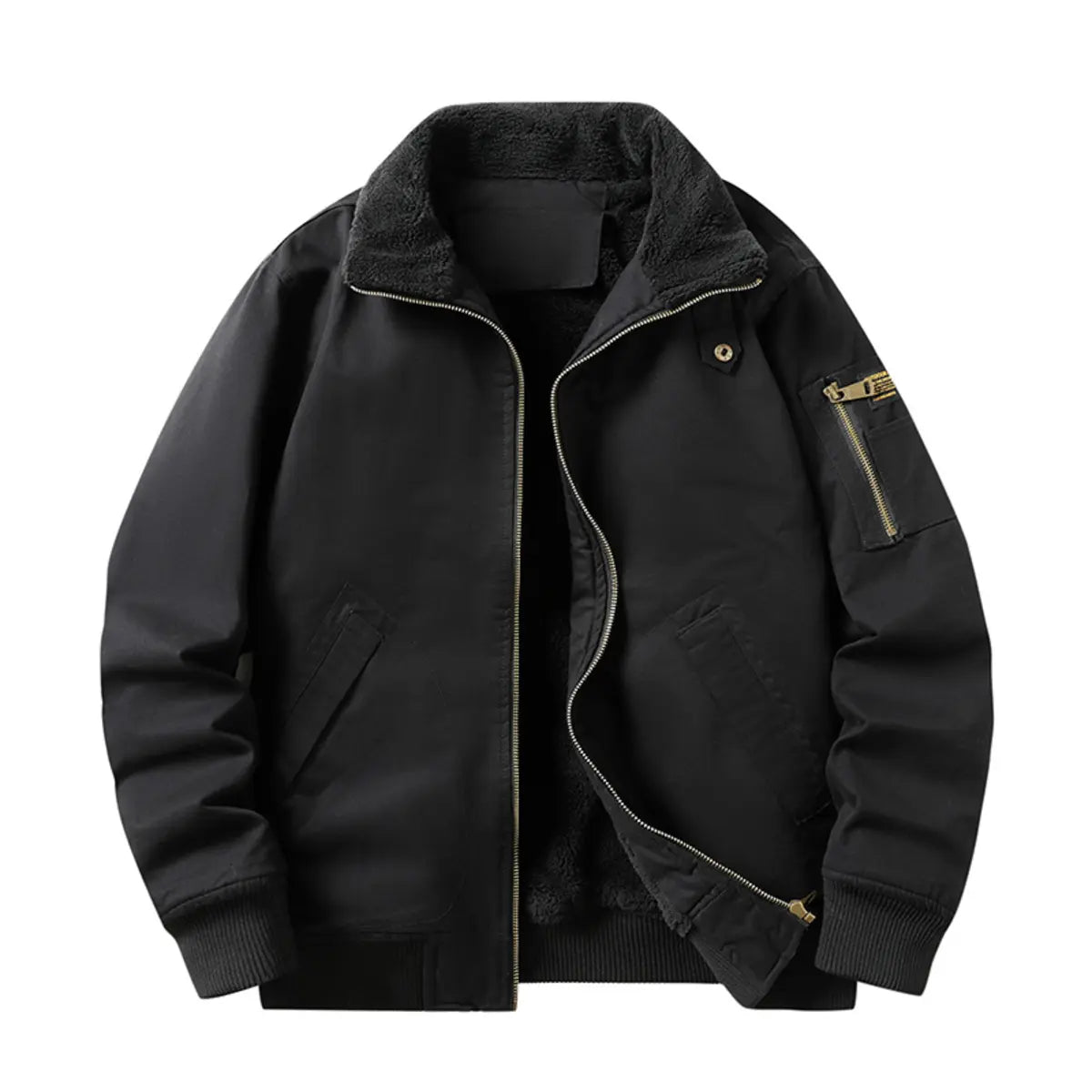 Winter Fleece-Lined Thickened Warmth Pilot Jacket